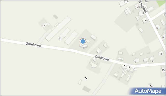 Górki Noteckie, Zamkowa, 9, mapa Górki Noteckie