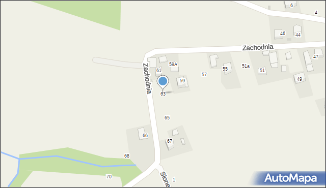 Górna Wieś, Zachodnia, 63, mapa Górna Wieś