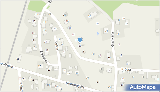 Gorzów, Zaciszna, 10, mapa Gorzów