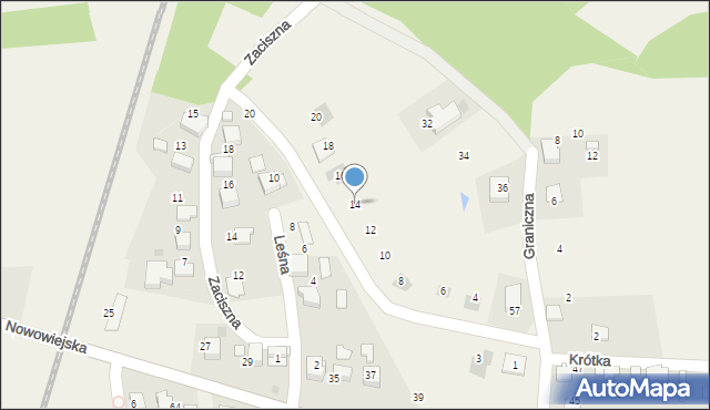 Gorzów, Zaciszna, 14, mapa Gorzów