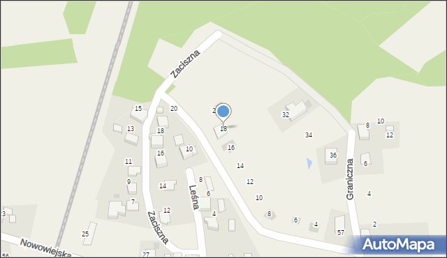 Gorzów, Zaciszna, 18, mapa Gorzów