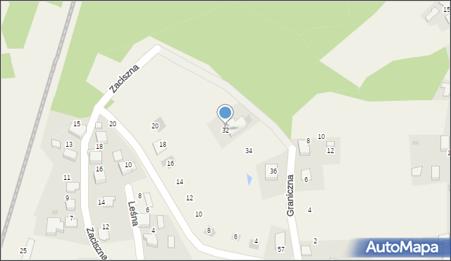 Gorzów, Zaciszna, 32, mapa Gorzów