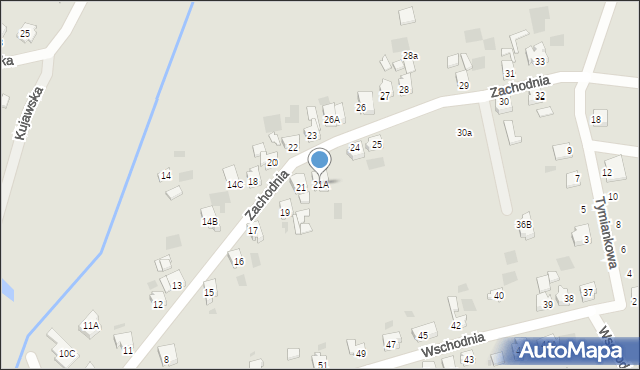 Gorzów Wielkopolski, Zachodnia, 21A, mapa Gorzów Wielkopolski