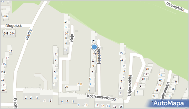 Gorzów Wielkopolski, Zapolskiej Gabrieli, 13, mapa Gorzów Wielkopolski