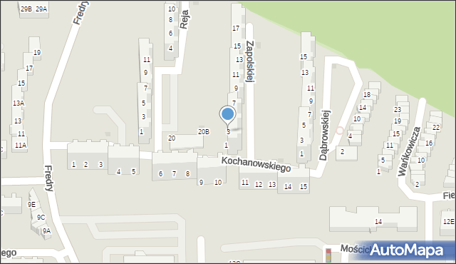 Gorzów Wielkopolski, Zapolskiej Gabrieli, 3, mapa Gorzów Wielkopolski