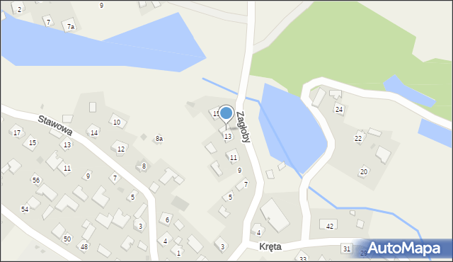 Gorzyce, Zagłoby Jana Onufrego, 13A, mapa Gorzyce