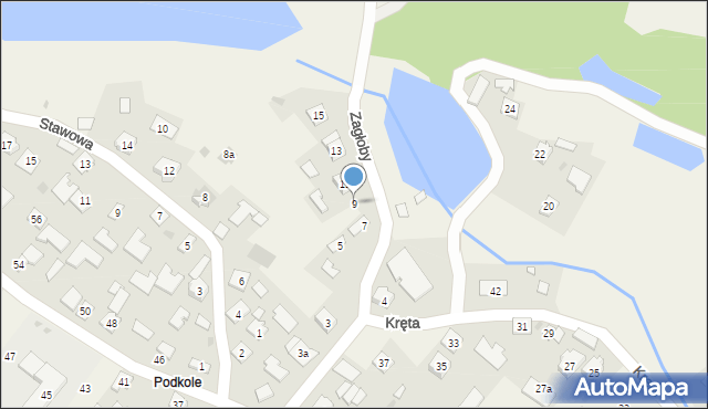 Gorzyce, Zagłoby Jana Onufrego, 9, mapa Gorzyce