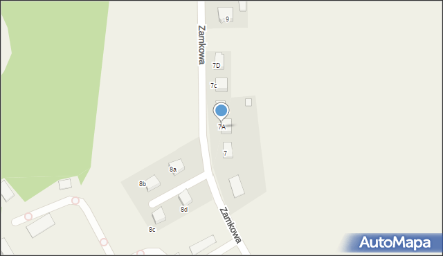 Gorzyce, Zamkowa, 7A, mapa Gorzyce