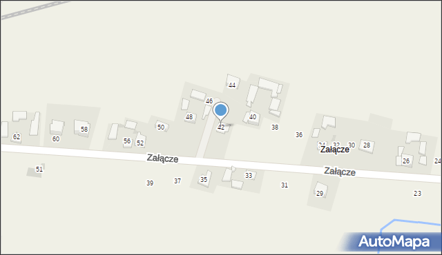 Goszcza, Załącze, 42, mapa Goszcza