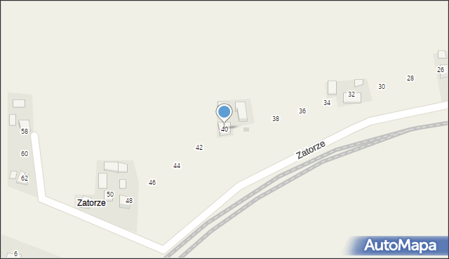 Goszcza, Zatorze, 40, mapa Goszcza