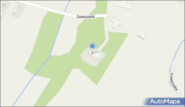 Goszyce, Zawiszanki Zofii, 20, mapa Goszyce