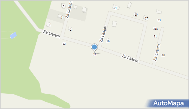 Gowidlino, Za Lasem, 14, mapa Gowidlino