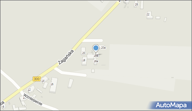 Gozdnica, Żagańska, 18B, mapa Gozdnica