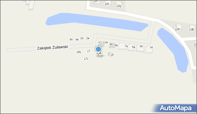 Grabiny-Zameczek, Zakątek Żuławski, 13b, mapa Grabiny-Zameczek