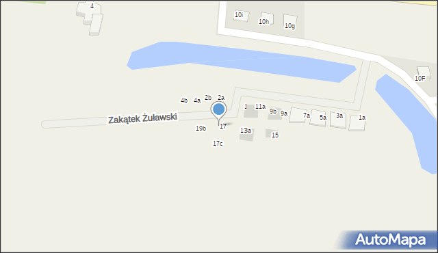 Grabiny-Zameczek, Zakątek Żuławski, 17a, mapa Grabiny-Zameczek