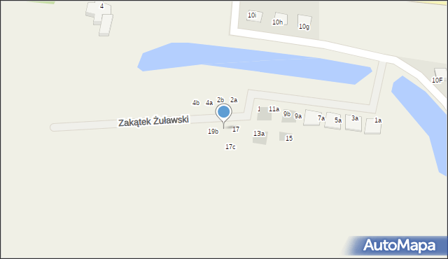 Grabiny-Zameczek, Zakątek Żuławski, 19a, mapa Grabiny-Zameczek