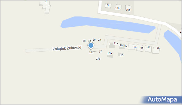 Grabiny-Zameczek, Zakątek Żuławski, 19b, mapa Grabiny-Zameczek