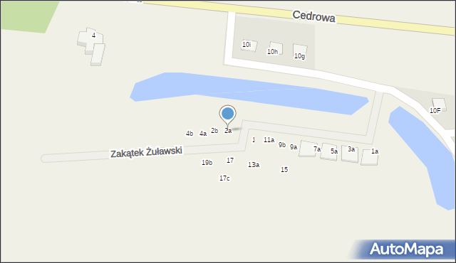 Grabiny-Zameczek, Zakątek Żuławski, 2a, mapa Grabiny-Zameczek