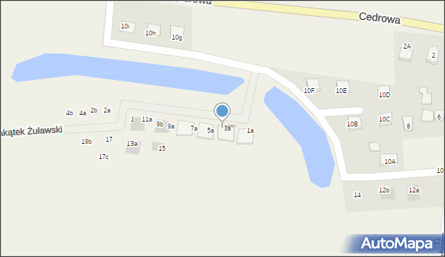 Grabiny-Zameczek, Zakątek Żuławski, 3b, mapa Grabiny-Zameczek