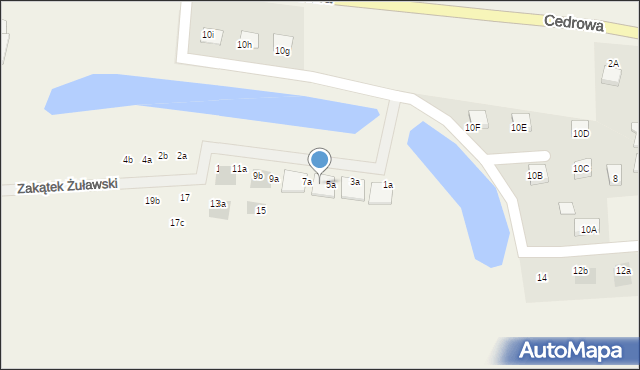 Grabiny-Zameczek, Zakątek Żuławski, 5b, mapa Grabiny-Zameczek