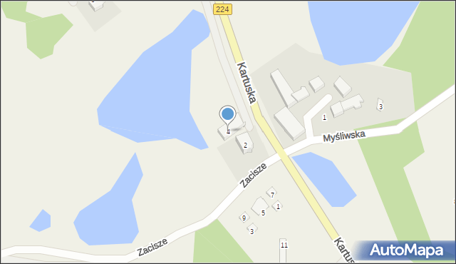 Grabówko, Zacisze, 4, mapa Grabówko