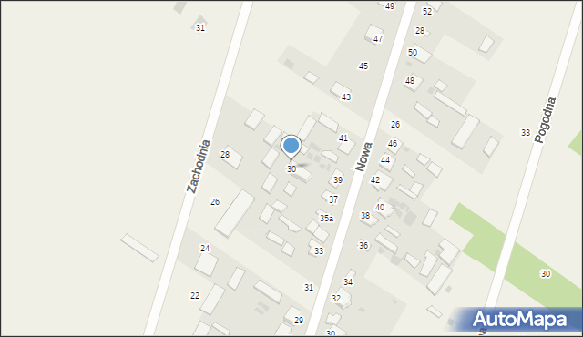 Gręzówka, Zachodnia, 30, mapa Gręzówka