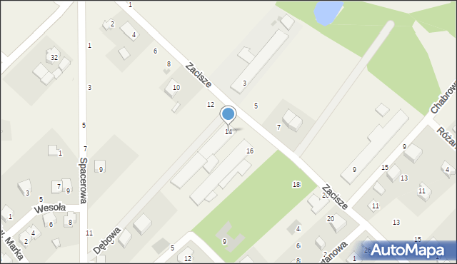 Groblice, Zacisze, 14, mapa Groblice