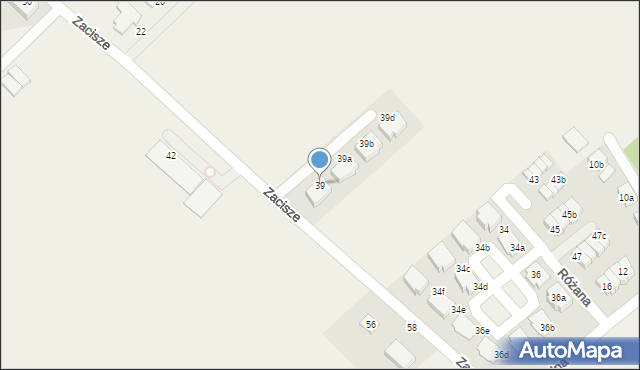 Groblice, Zacisze, 39, mapa Groblice