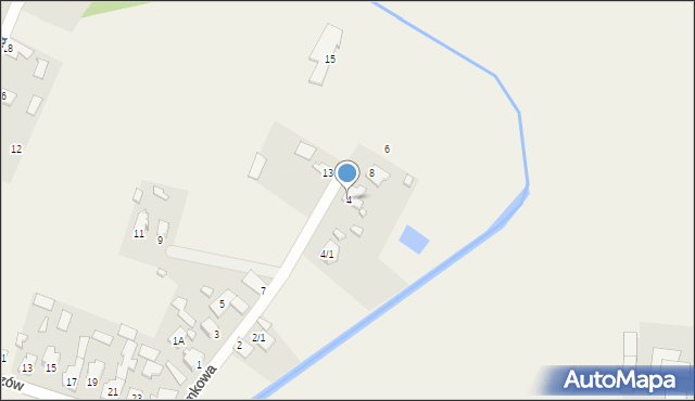 Gródek, Zamkowa, 4a, mapa Gródek