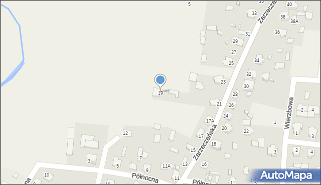 Gródek, Zarzeczańska, 19, mapa Gródek