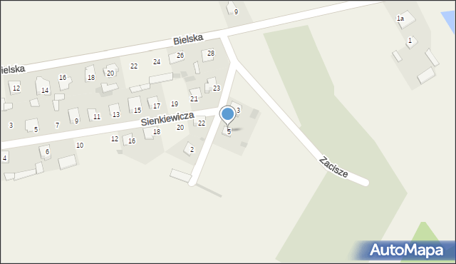 Grodzisk, Zacisze, 5, mapa Grodzisk