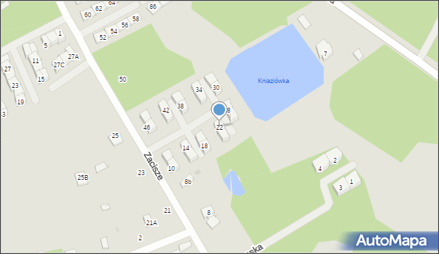 Grodzisk Mazowiecki, Zacisze, 22, mapa Grodzisk Mazowiecki