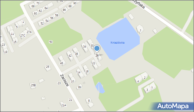 Grodzisk Mazowiecki, Zacisze, 28, mapa Grodzisk Mazowiecki