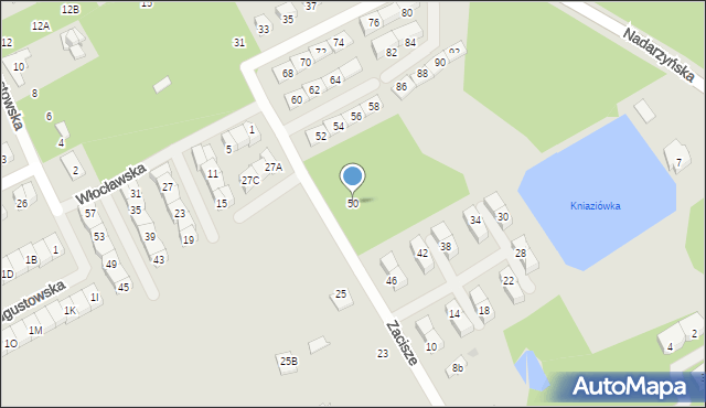 Grodzisk Mazowiecki, Zacisze, 50, mapa Grodzisk Mazowiecki