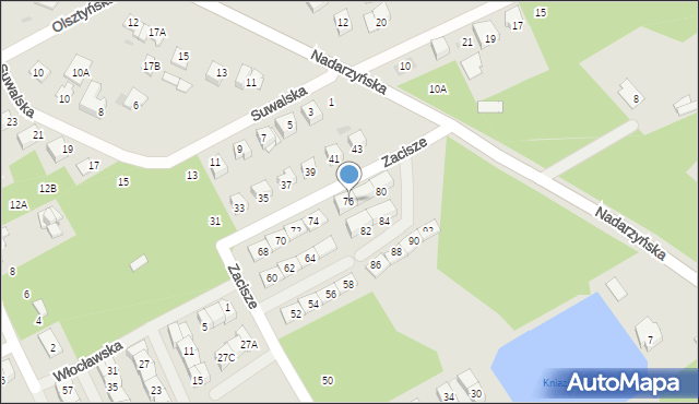 Grodzisk Mazowiecki, Zacisze, 76, mapa Grodzisk Mazowiecki