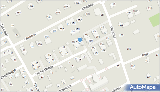 Grodzisk Mazowiecki, Zamoyskiego Jana, hetm., 2E, mapa Grodzisk Mazowiecki