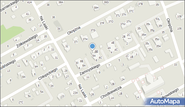 Grodzisk Mazowiecki, Zamoyskiego Jana, hetm., 6B, mapa Grodzisk Mazowiecki