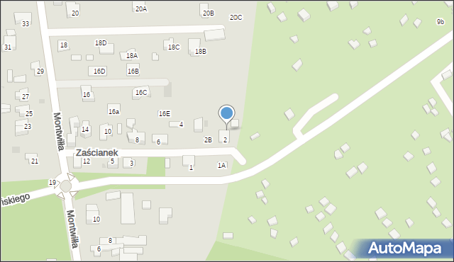 Grodzisk Mazowiecki, Zaścianek, 2A, mapa Grodzisk Mazowiecki