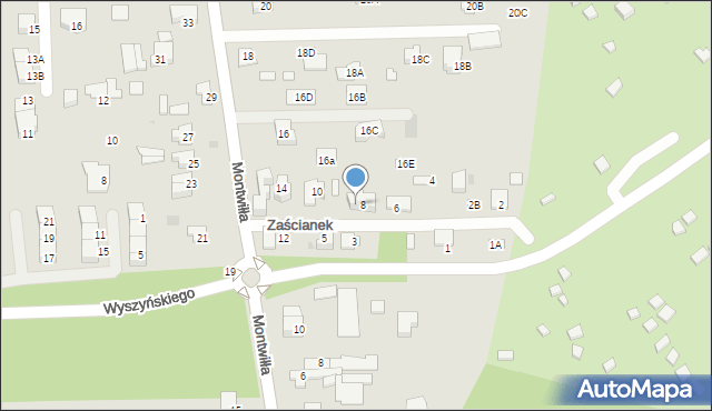 Grodzisk Mazowiecki, Zaścianek, 8A, mapa Grodzisk Mazowiecki