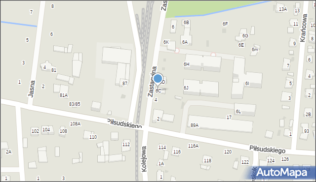 Grójec, Zastacyjna, 6C, mapa Grójec