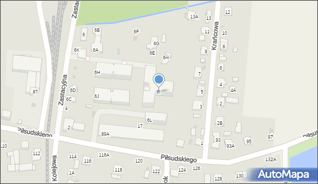 Grójec, Zastacyjna, 6I, mapa Grójec