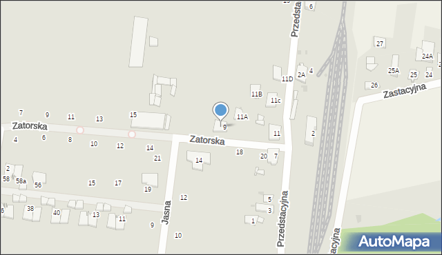 Grójec, Zatorska, 17, mapa Grójec