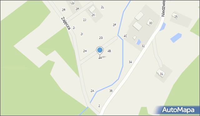 Gromadzin, Zajęcza, 4A, mapa Gromadzin