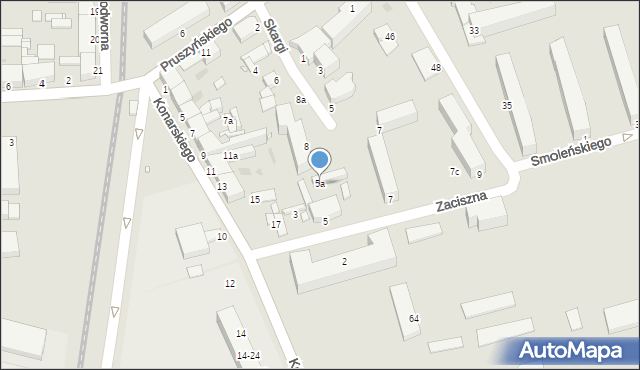 Grudziądz, Zaciszna, 5a, mapa Grudziądza