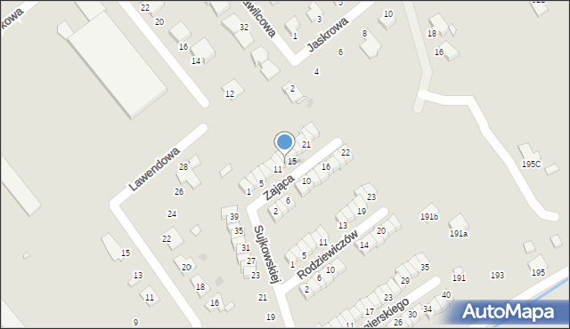 Grudziądz, Zająca J., dr., 13, mapa Grudziądza