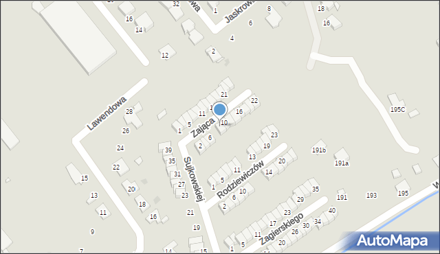 Grudziądz, Zająca J., dr., 8, mapa Grudziądza