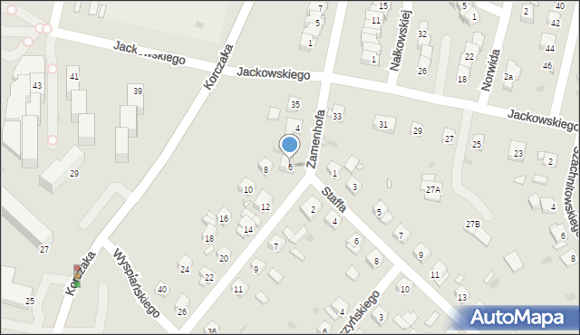 Grudziądz, Zamenhofa Ludwika, dr., 6, mapa Grudziądza