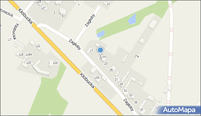 Gruszewnia, Zagłoby Jana Onufrego, 21, mapa Gruszewnia