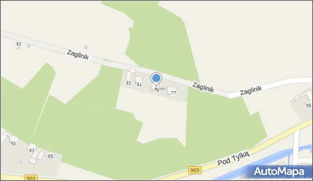 Grywałd, Zaglinik, 5, mapa Grywałd