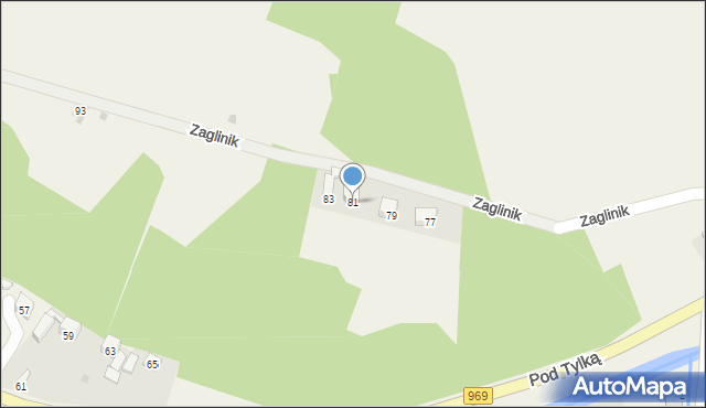 Grywałd, Zaglinik, 7, mapa Grywałd